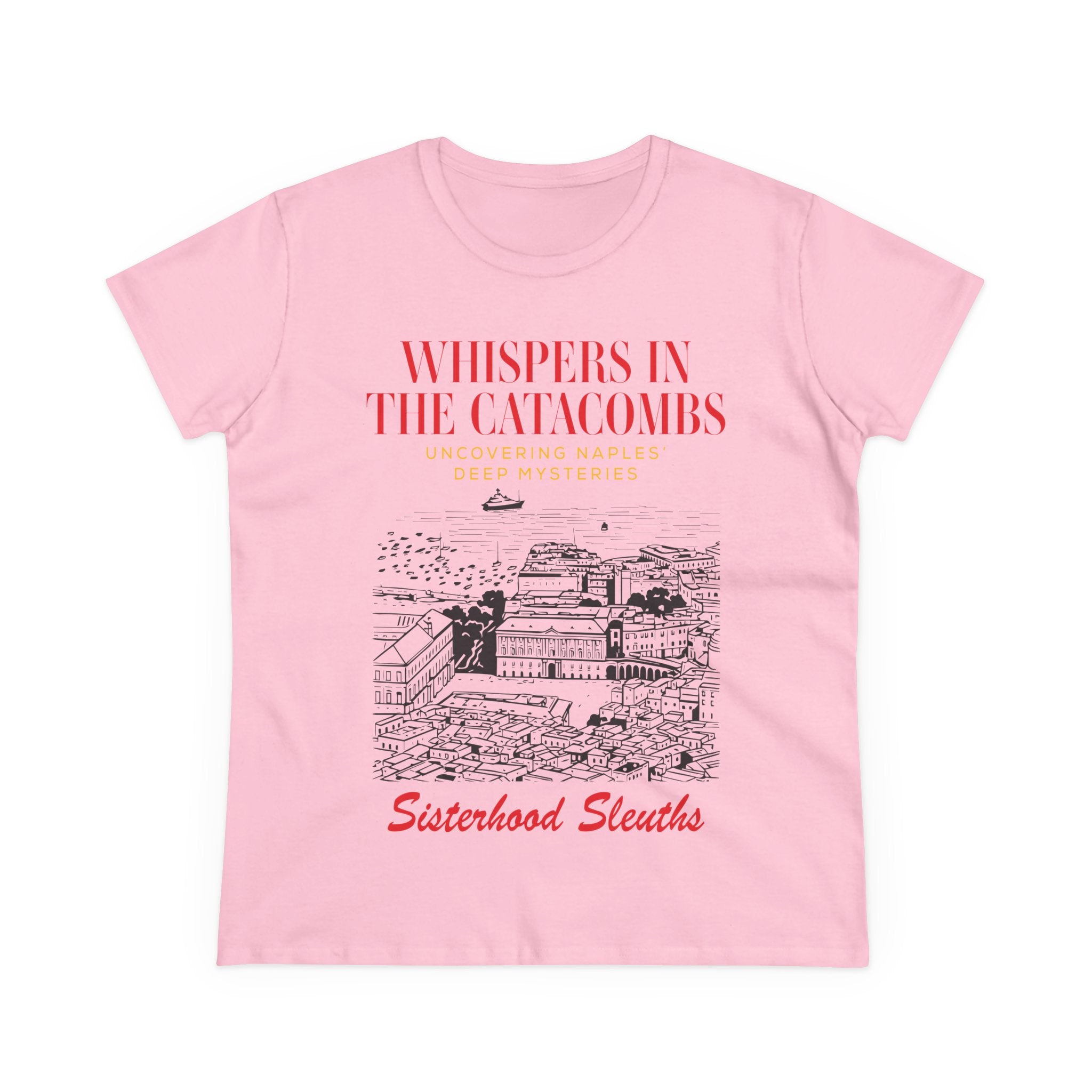 Whispers in the Catacombs Tee — Sisterhood Sleuths Mystery Book Shirt
