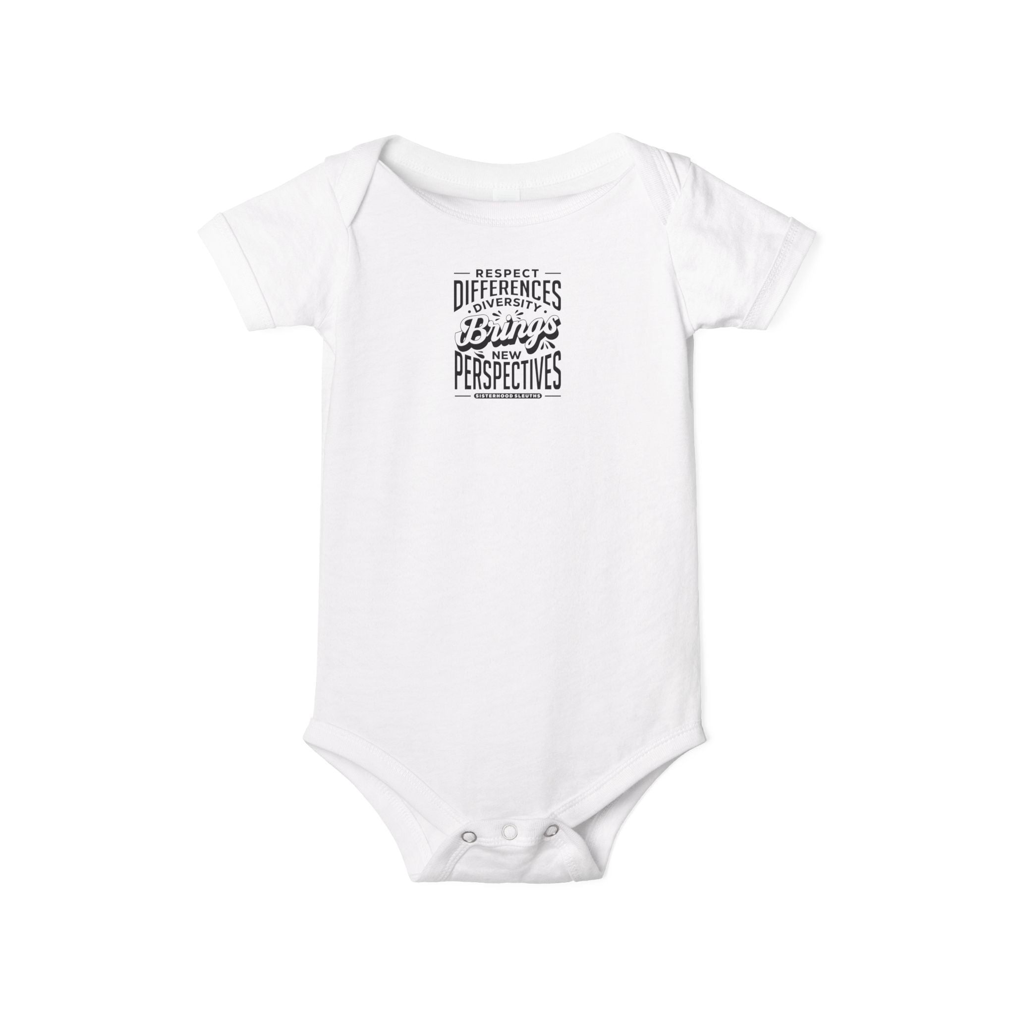 Infant Onesie - 'Embrace Differences, Celebrate Perspectives' Graphic Baby Bodysuit