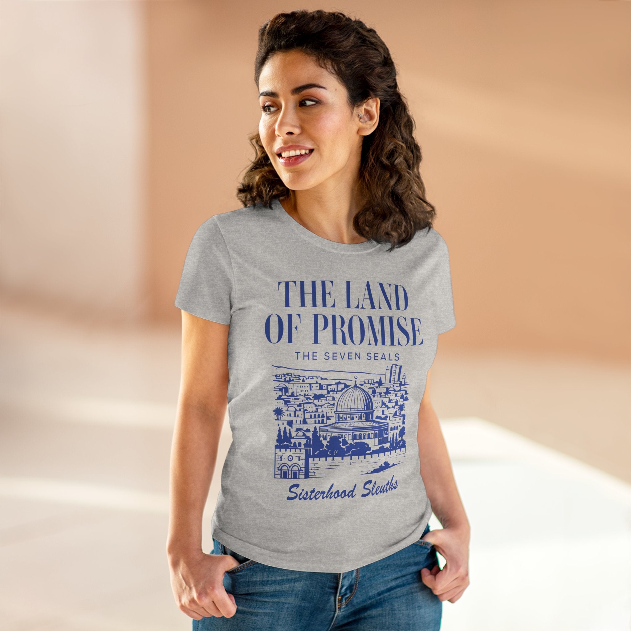 The Land of Promise Tee — "The Seven Seals" Sisterhood Sleuths Graphic Shirt