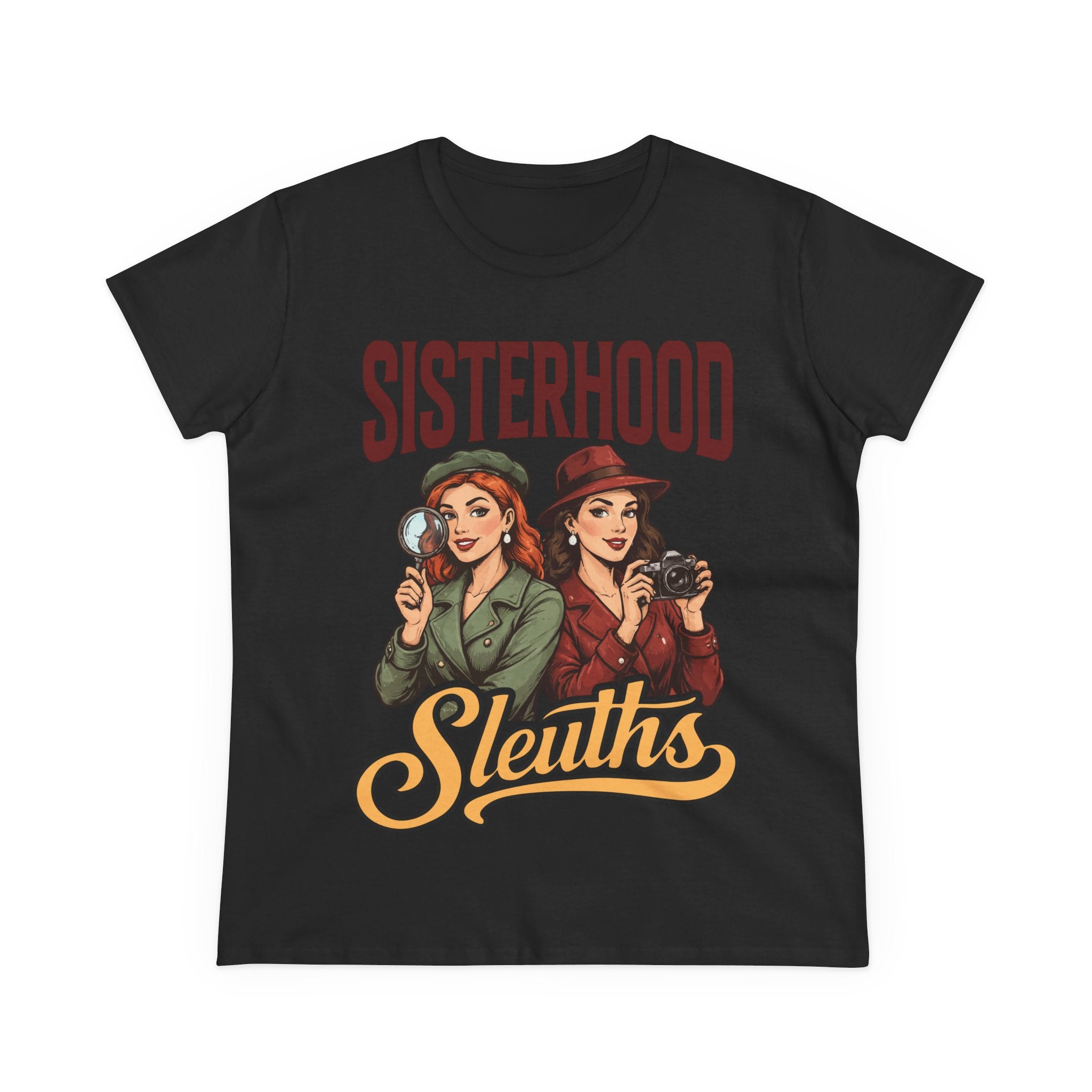 Sisterhood Sleuths Tee — Vintage Women Detectives Graphic T‑Shirt