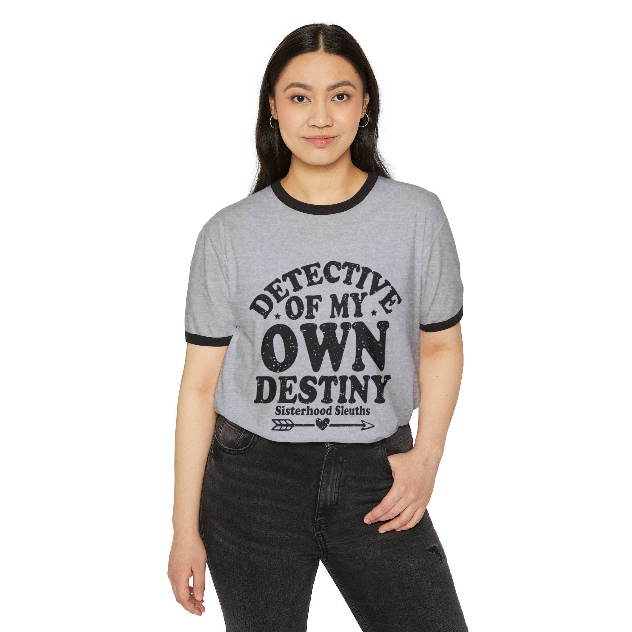Detective of My Own Destiny Unisex Cotton Ringer T-Shirt, Empowerment Tee