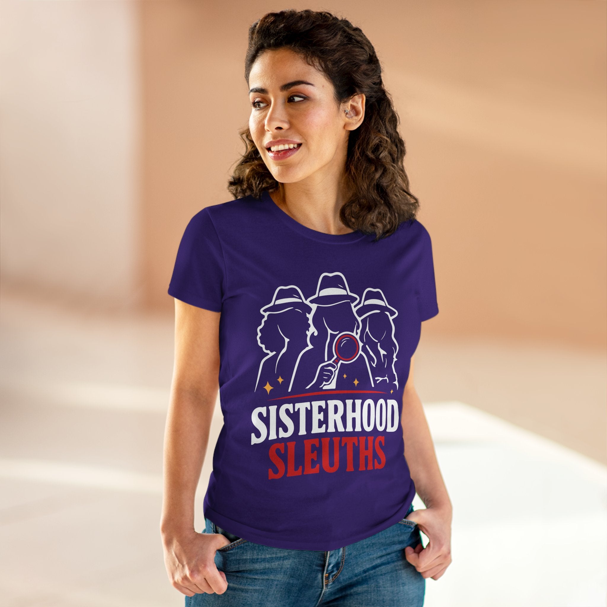 Sisterhood Sleuths Women's Tee - Detective Squad Graphic T-Shirt