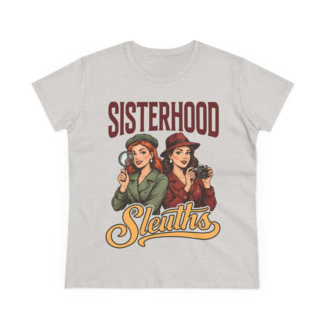 Sisterhood Sleuths Tee — Vintage Women Detectives Graphic T‑Shirt