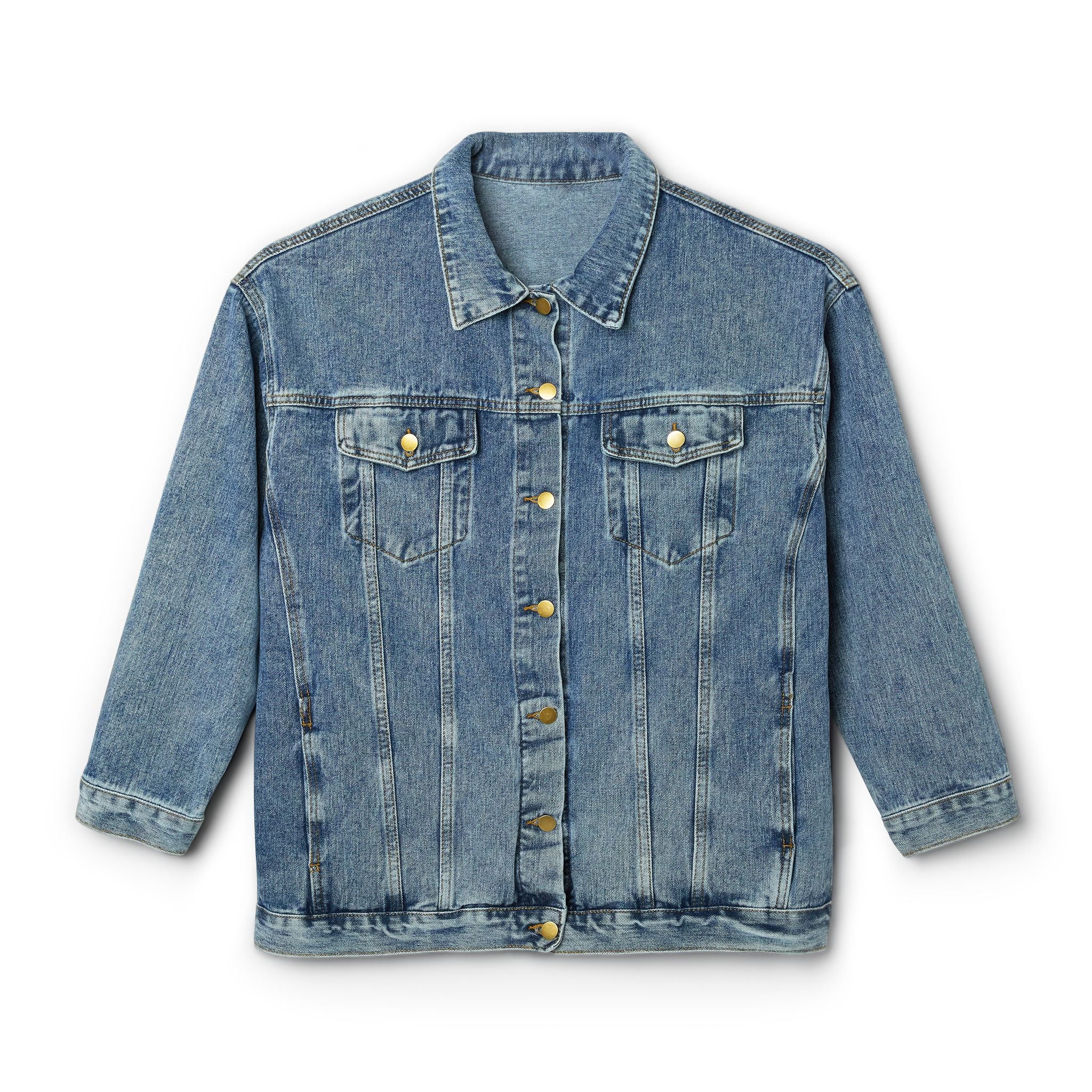 Women's Denim Jacket — "Sisterhood Sleuths" Community Ambassador Graphic Jacket