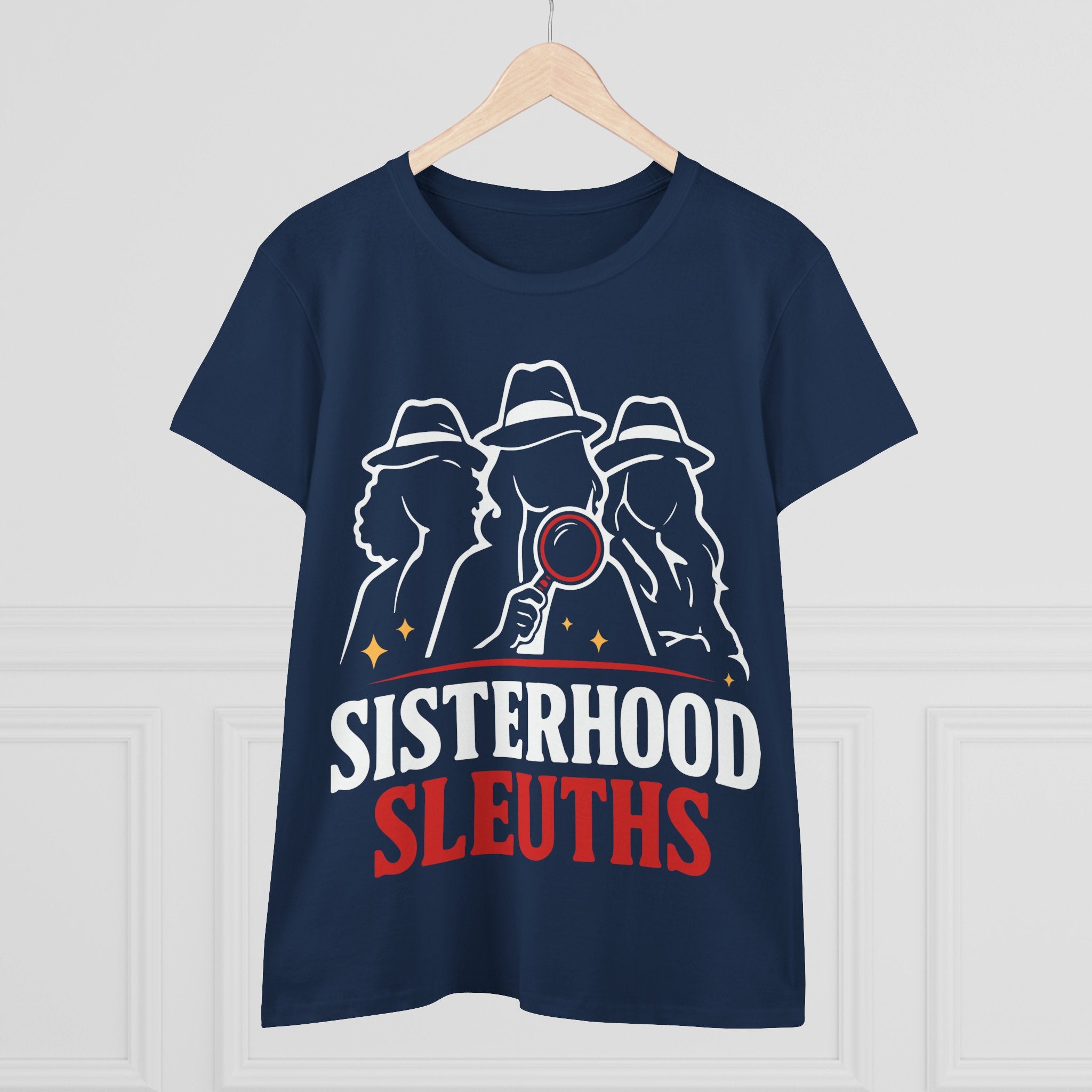 Sisterhood Sleuths Women's Tee - Detective Squad Graphic T-Shirt