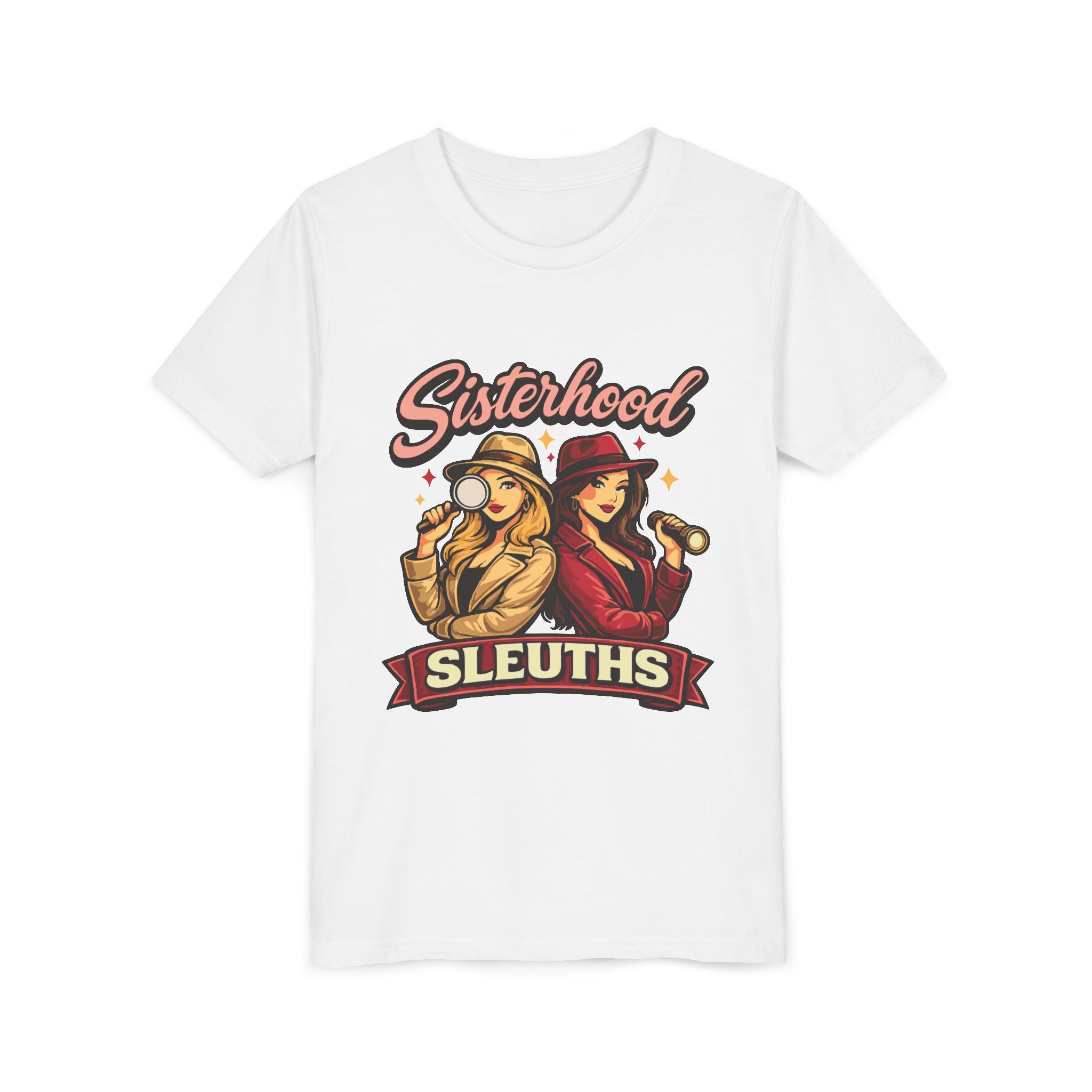 Sisterhood Sleuths Youth Tee – Detective Girls Mystery Shirt
