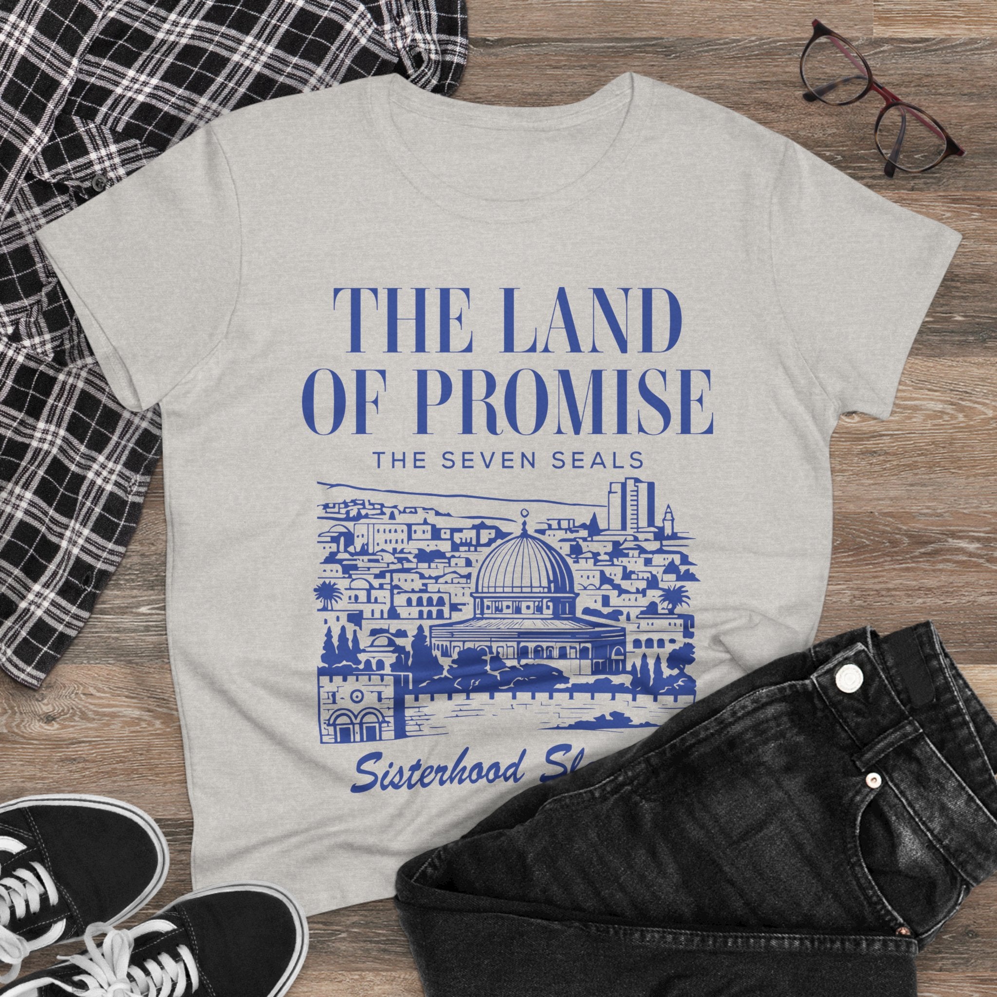 The Land of Promise Tee — "The Seven Seals" Sisterhood Sleuths Graphic Shirt