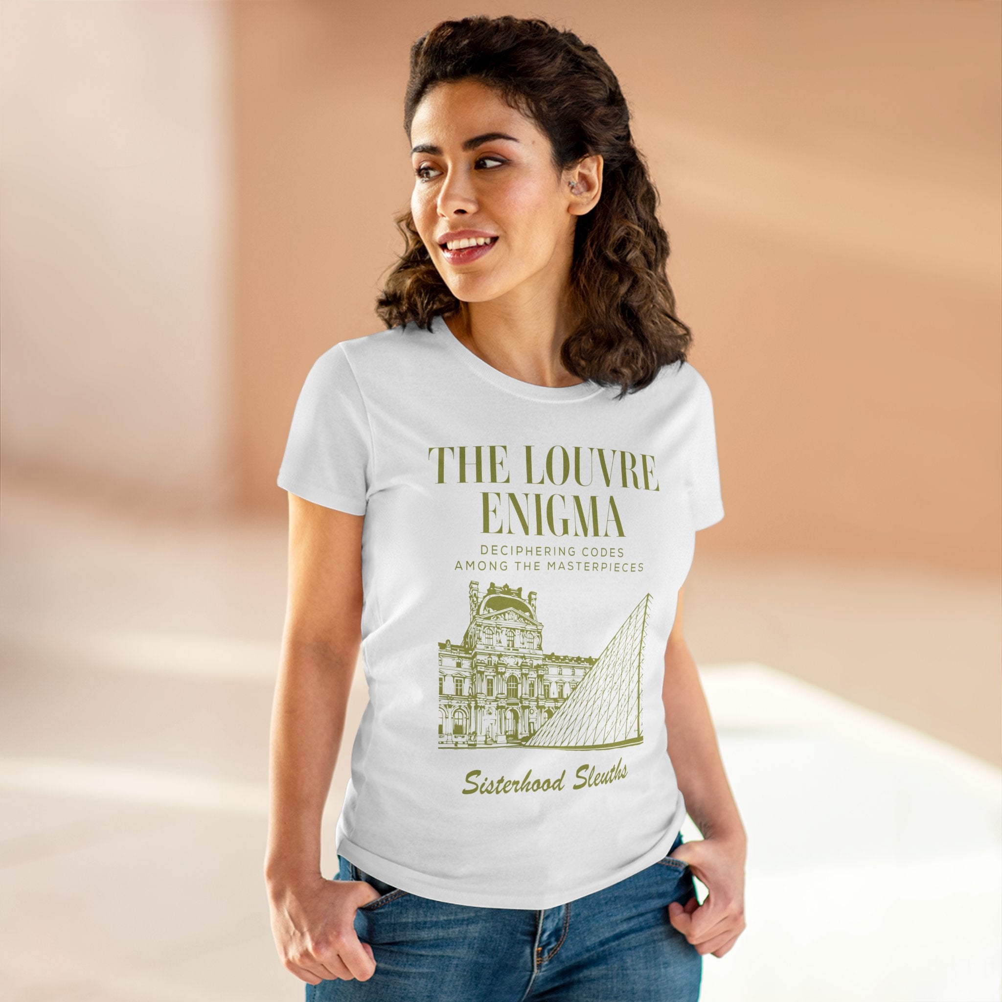 The Louvre Enigma Graphic Tee — Sisterhood Sleuths Museum Puzzle T‑Shirt