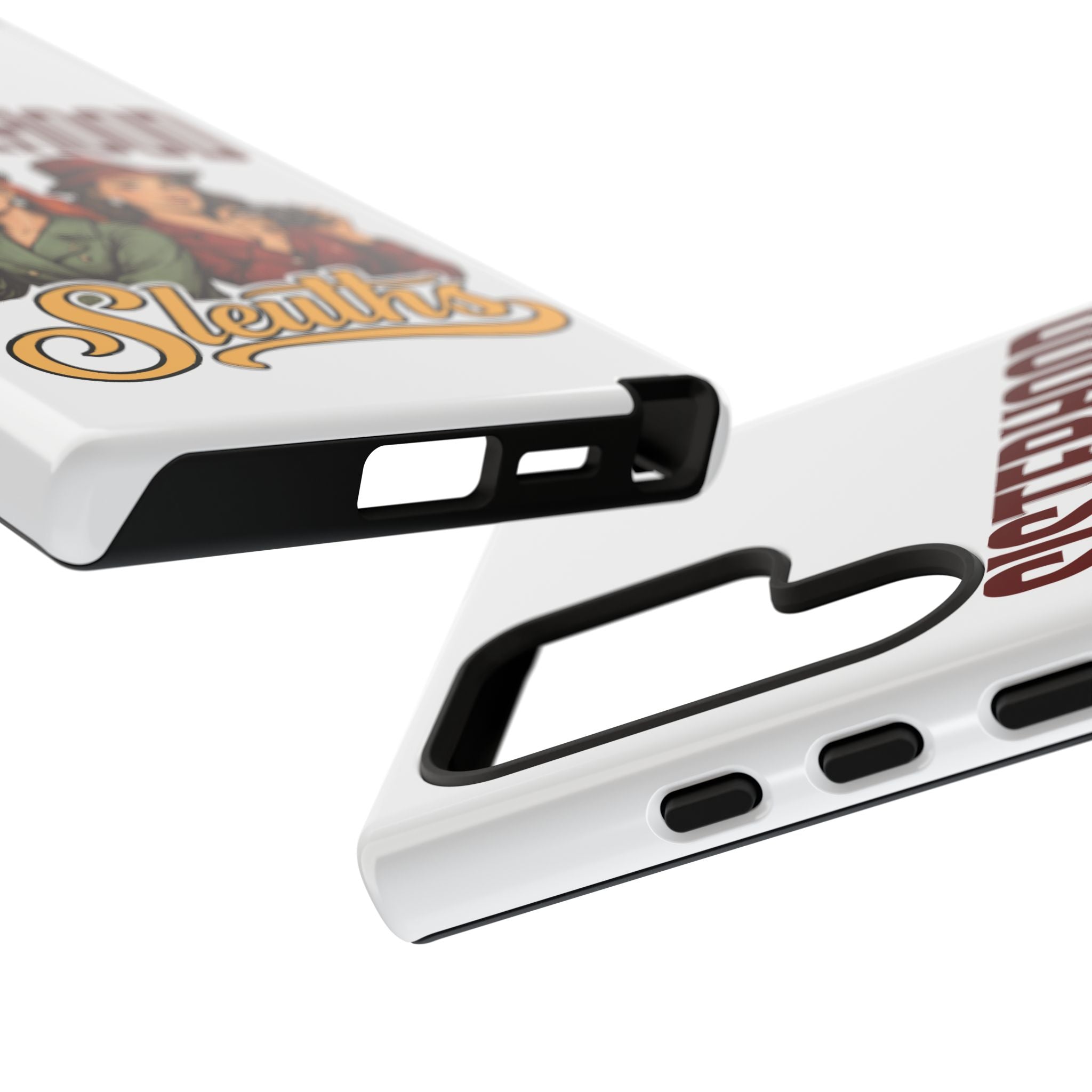 Sisterhood Sleuths Phone Case — Vintage Detective Duo Protective Cover