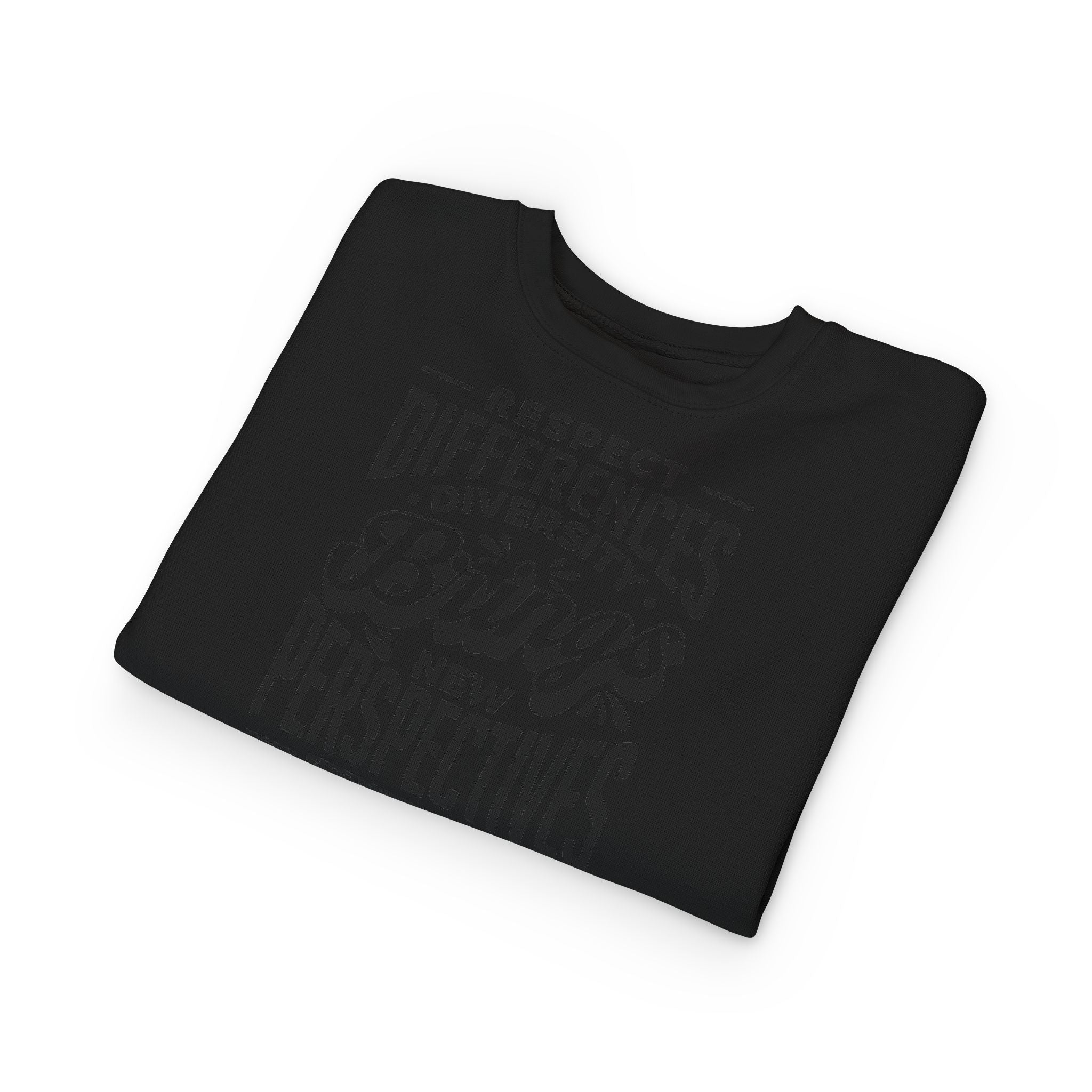 Toddler Sweatshirt - "Respect Differences, Diversity Brings New Perspectives" Inspirational Kids Pullover