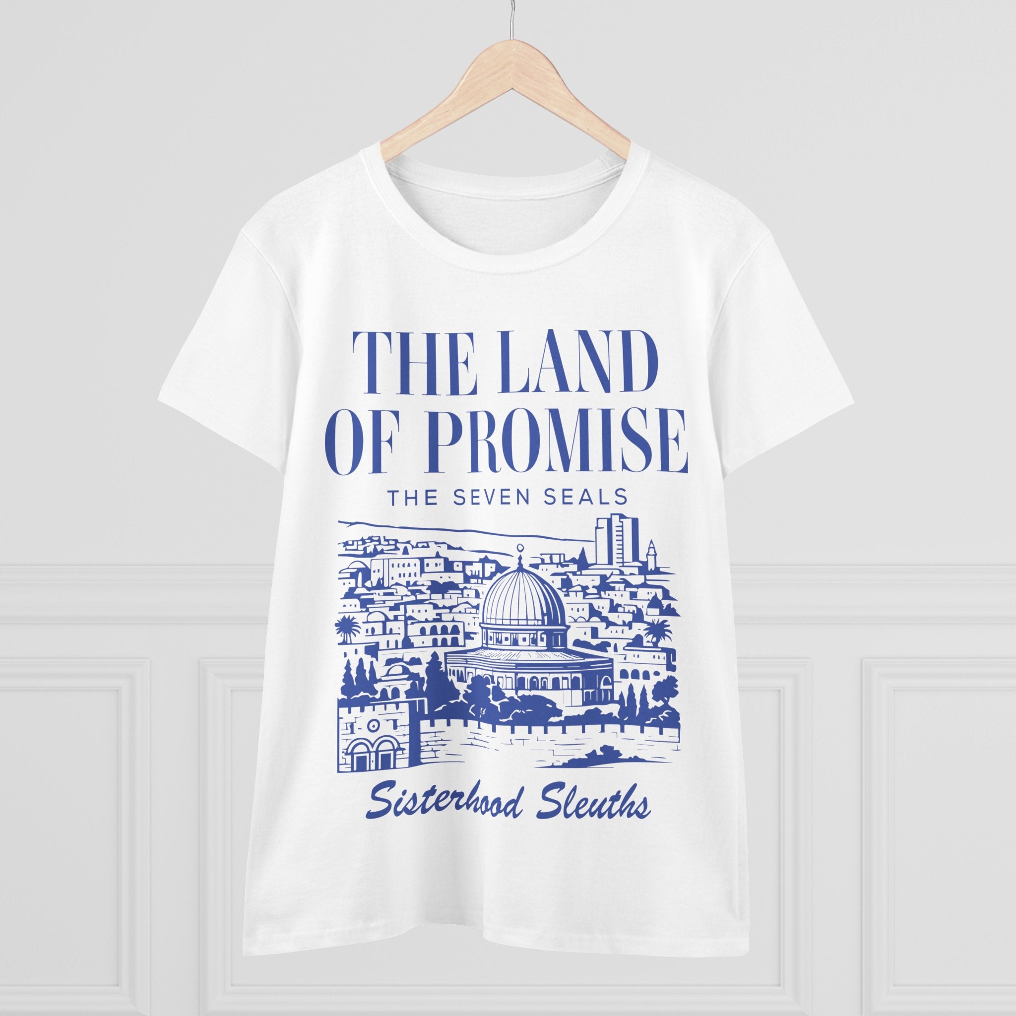 The Land of Promise Tee — "The Seven Seals" Sisterhood Sleuths Graphic Shirt