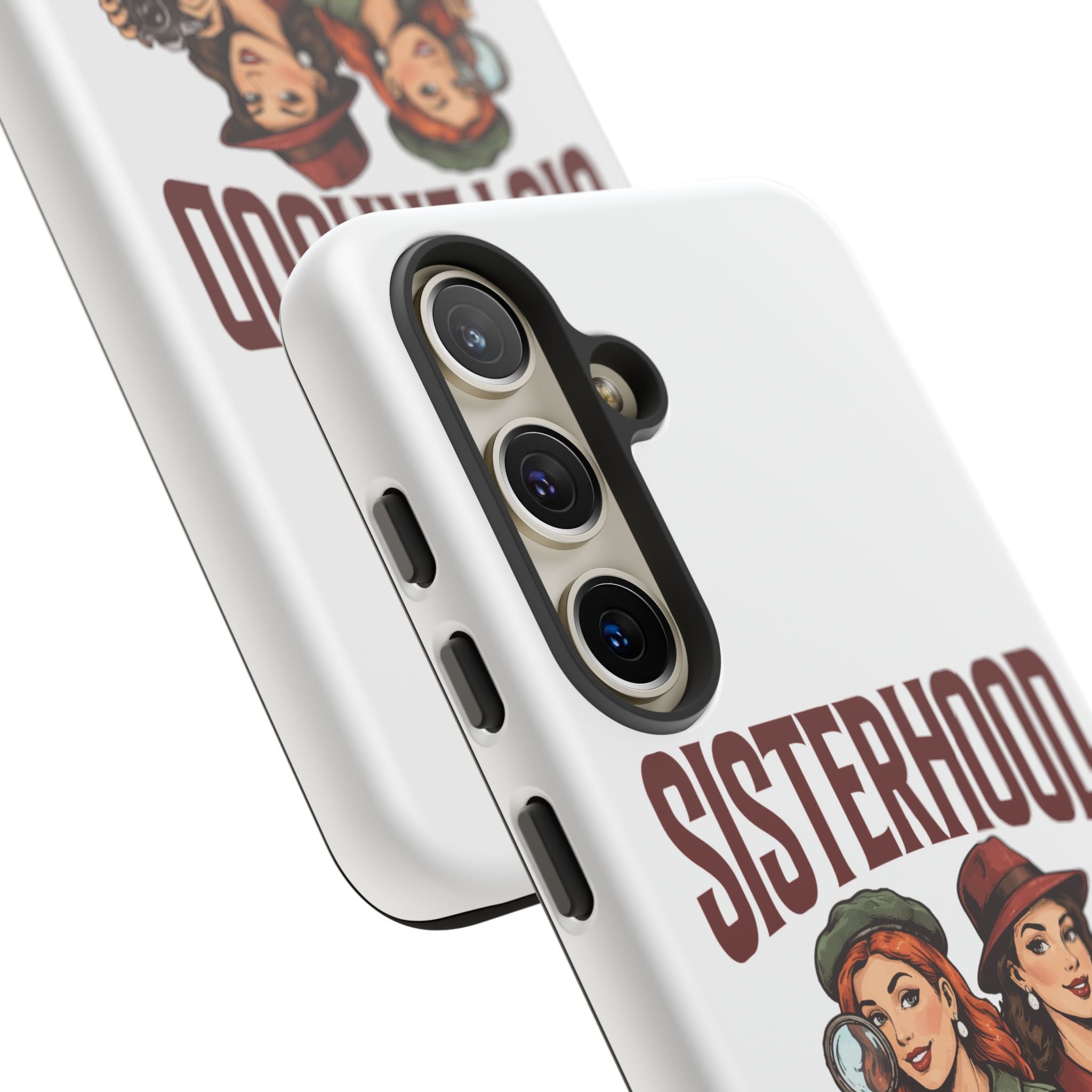 Sisterhood Sleuths Phone Case — Vintage Detective Duo Protective Cover