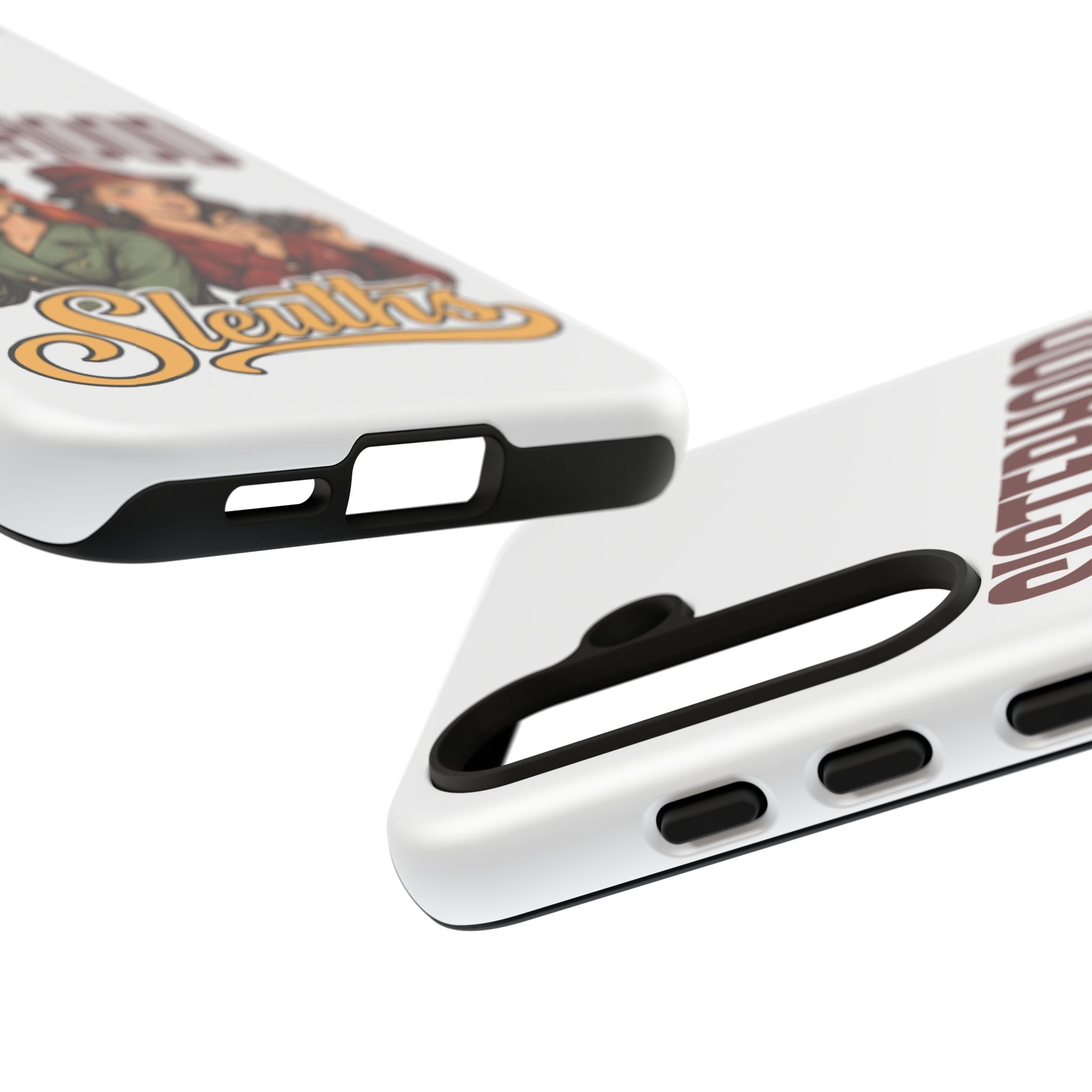 Sisterhood Sleuths Phone Case — Vintage Detective Duo Protective Cover