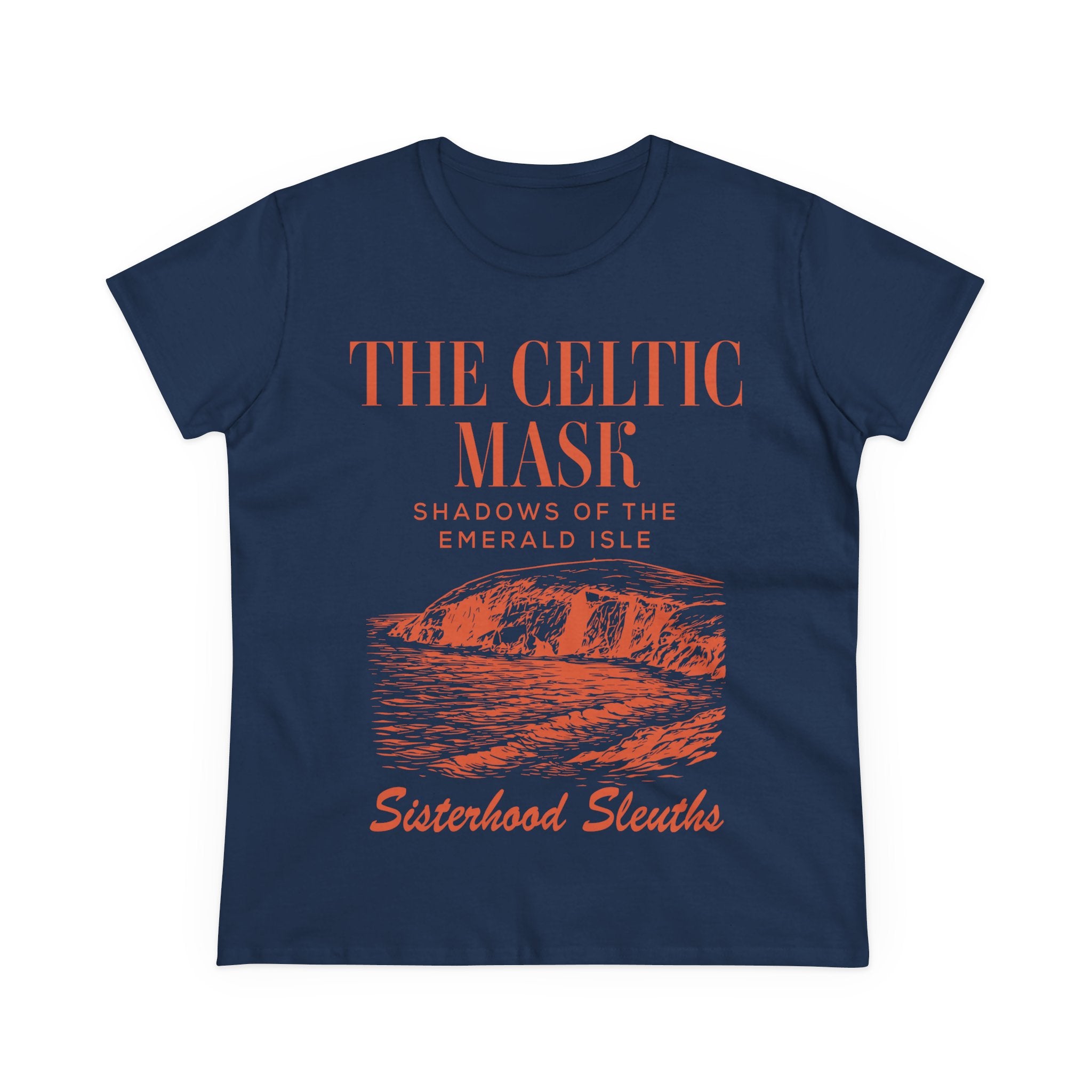 The Celtic Mask Tee — "Sisterhood Sleuths" Irish Mystery Graphic Shirt