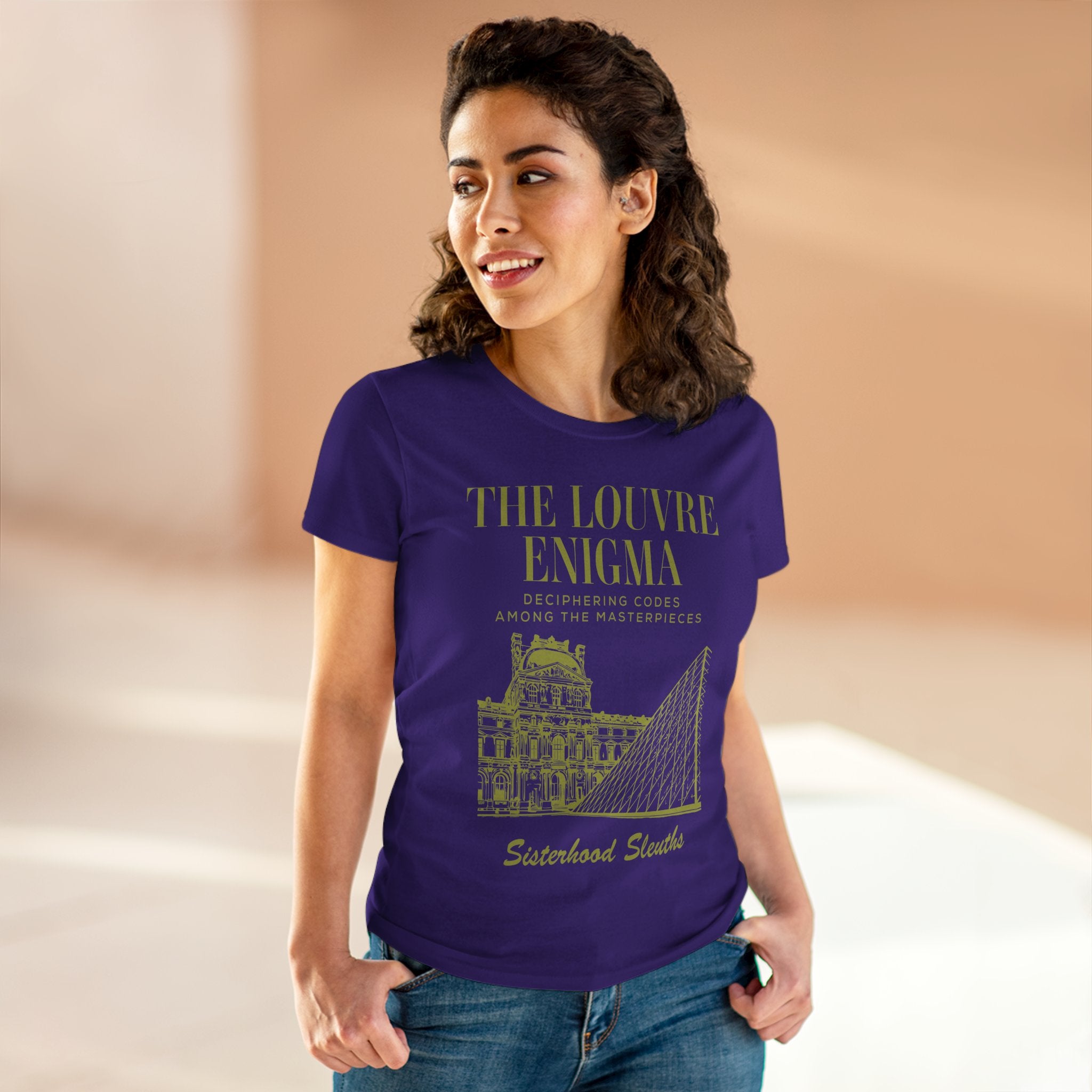The Louvre Enigma Graphic Tee — Sisterhood Sleuths Museum Puzzle T‑Shirt