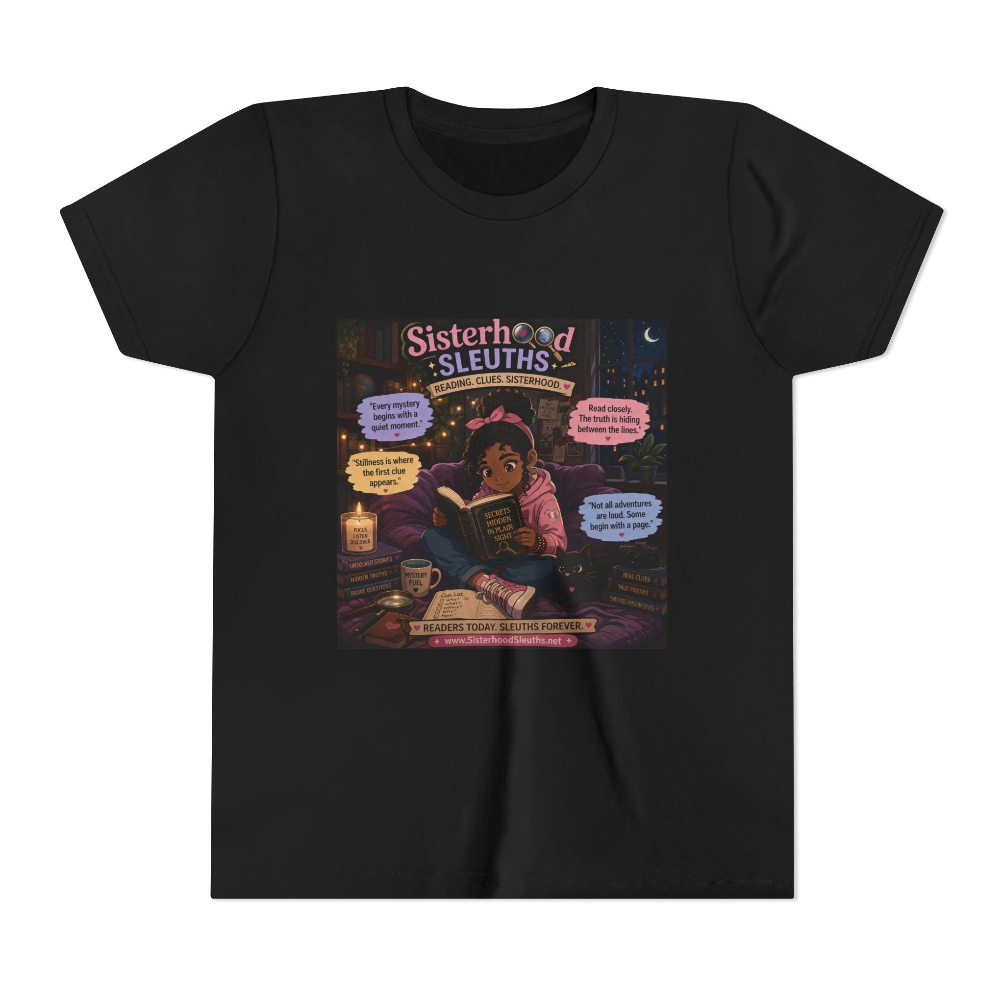 Youth Tee — "Sisterhood of Sleuths" Mystery Book Club