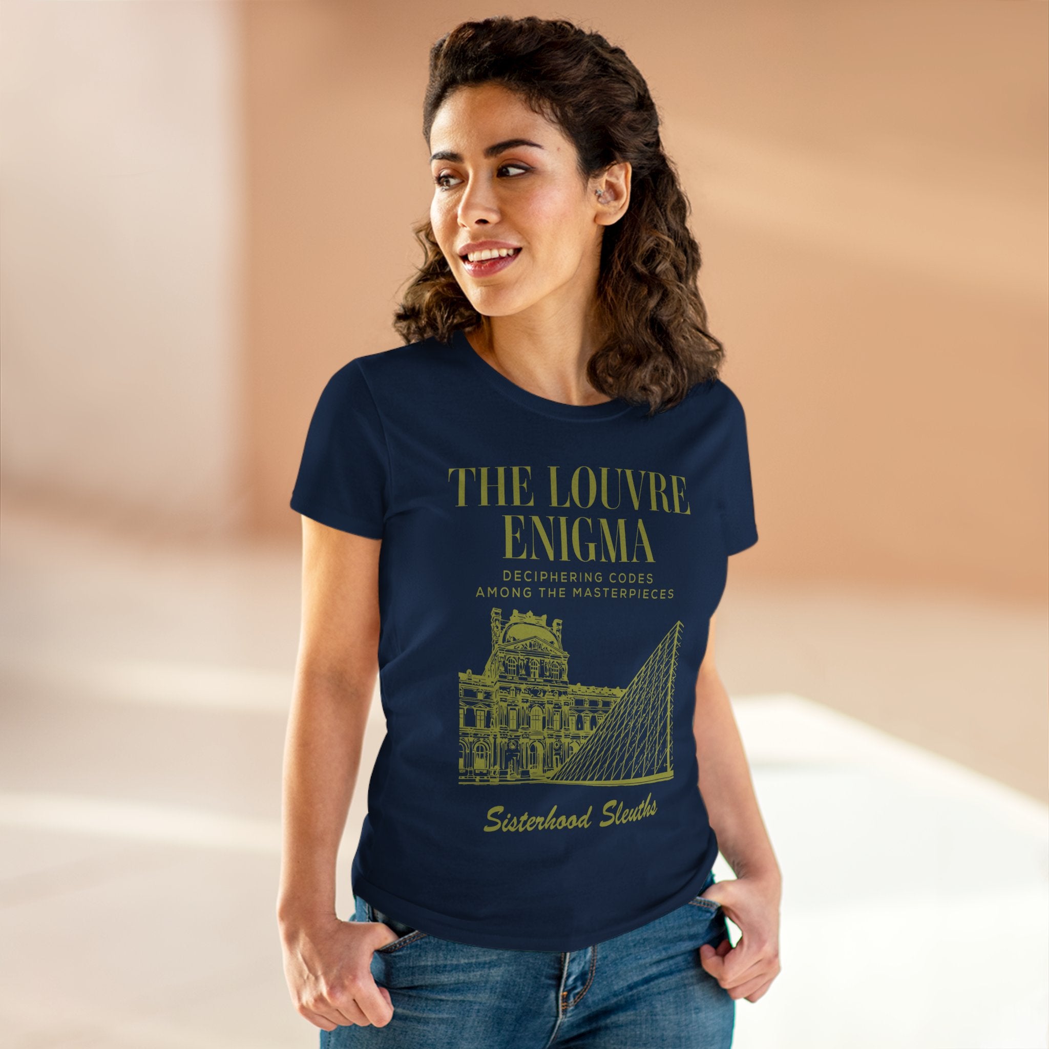 The Louvre Enigma Graphic Tee — Sisterhood Sleuths Museum Puzzle T‑Shirt