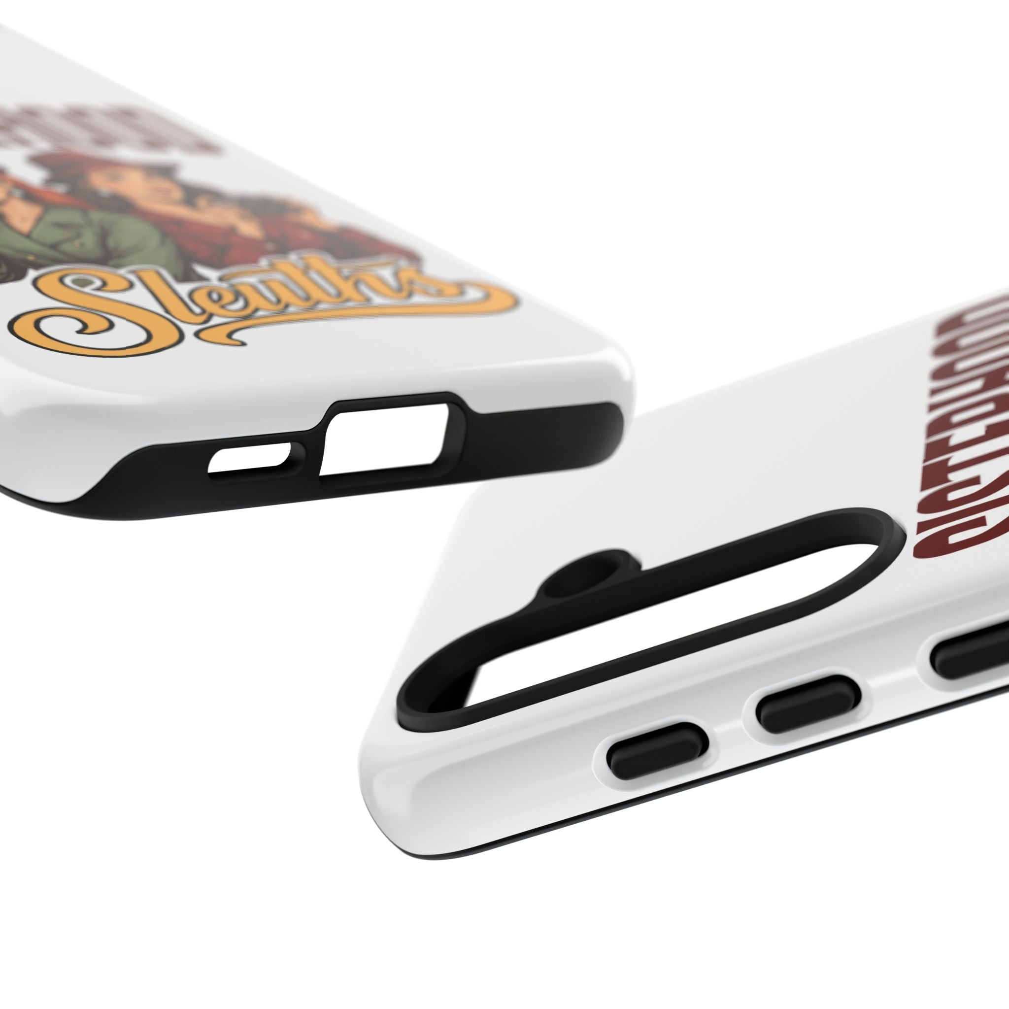 Sisterhood Sleuths Phone Case — Vintage Detective Duo Protective Cover