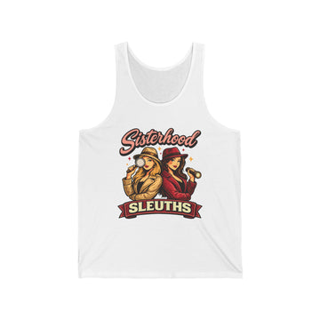Sisterhood Sleuths Tank Top – Vintage Female Detective Graphic Tank