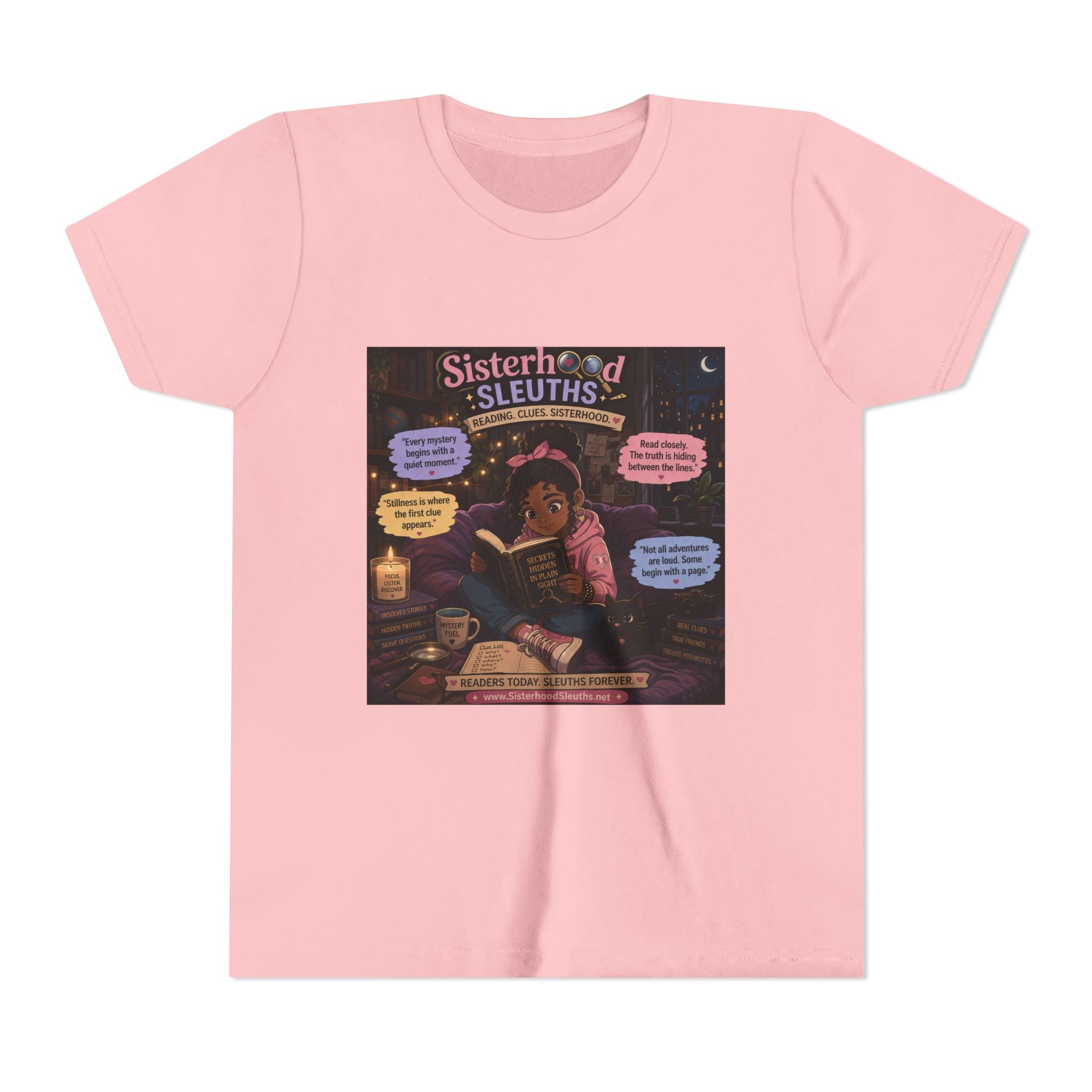 Youth Tee — "Sisterhood of Sleuths" Mystery Book Club