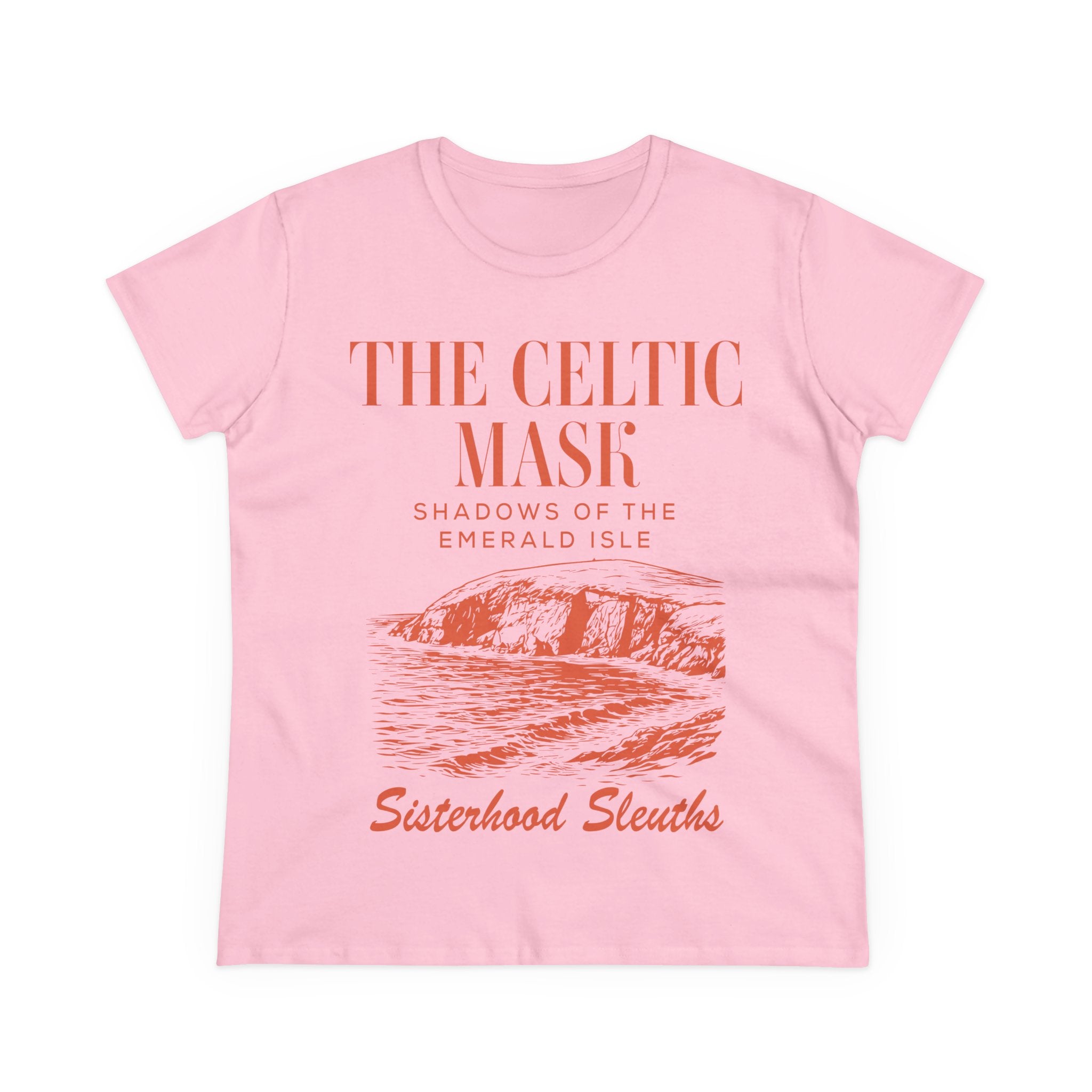 The Celtic Mask Tee — "Sisterhood Sleuths" Irish Mystery Graphic Shirt