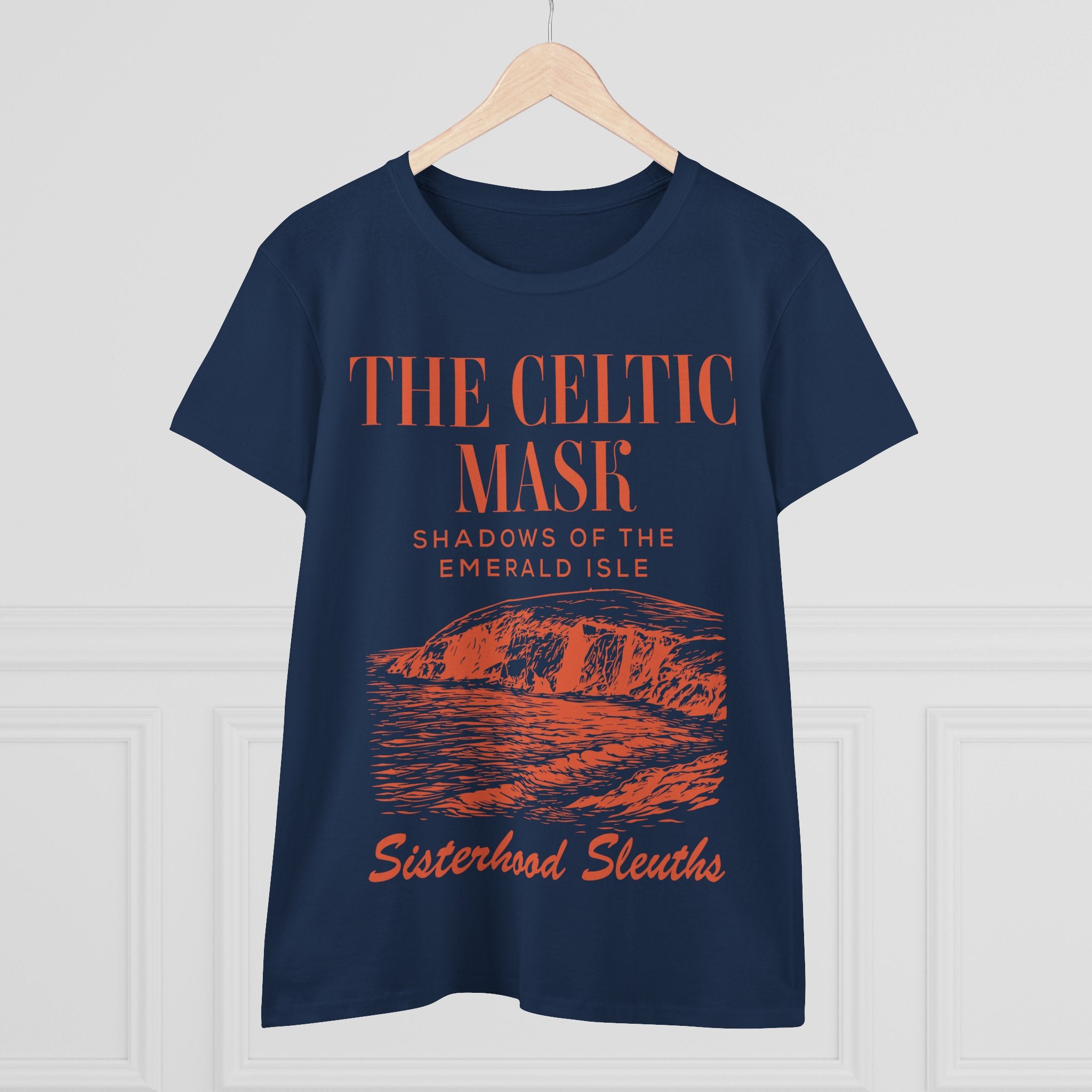 The Celtic Mask Tee — "Sisterhood Sleuths" Irish Mystery Graphic Shirt