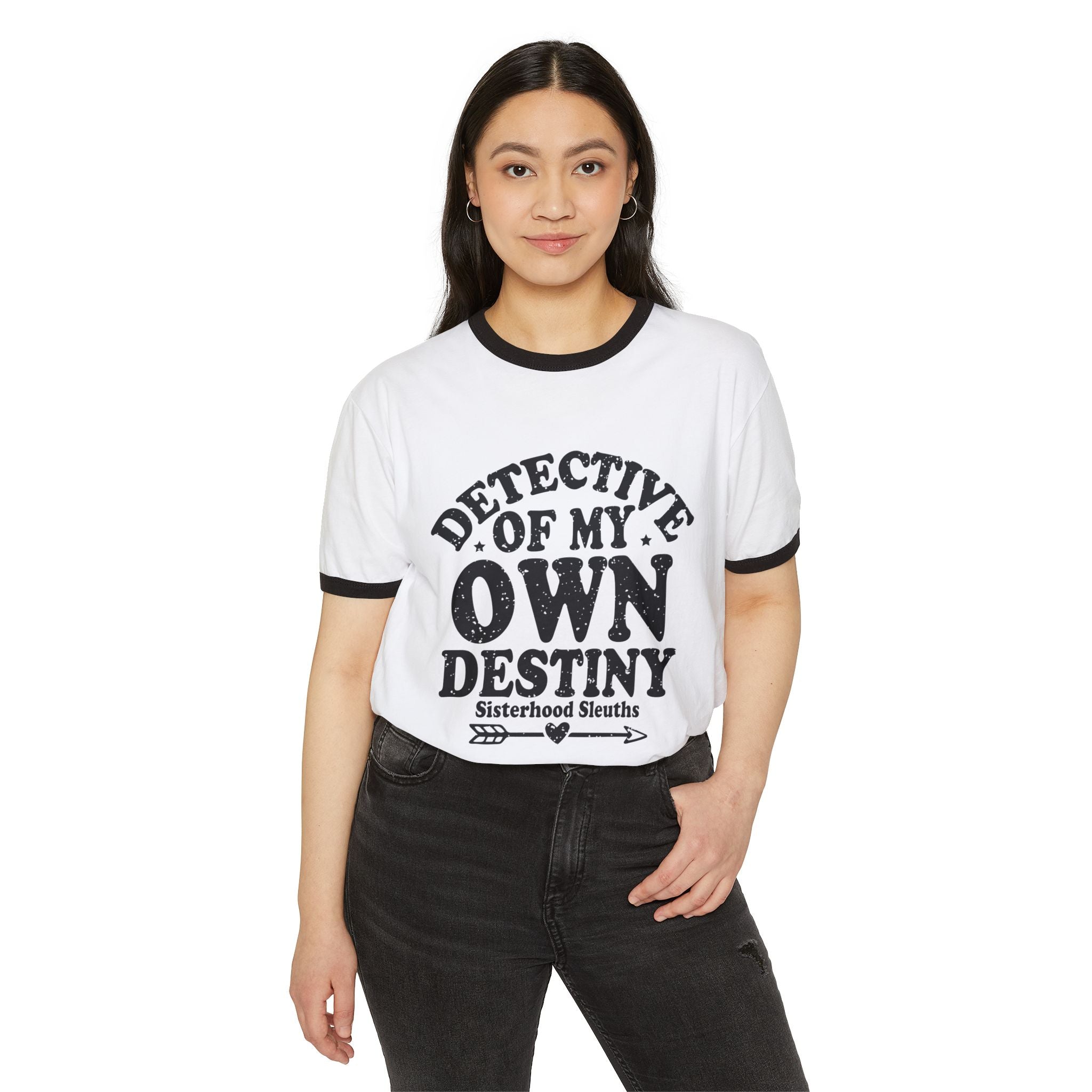 Detective of My Own Destiny Unisex Cotton Ringer T-Shirt, Empowerment Tee