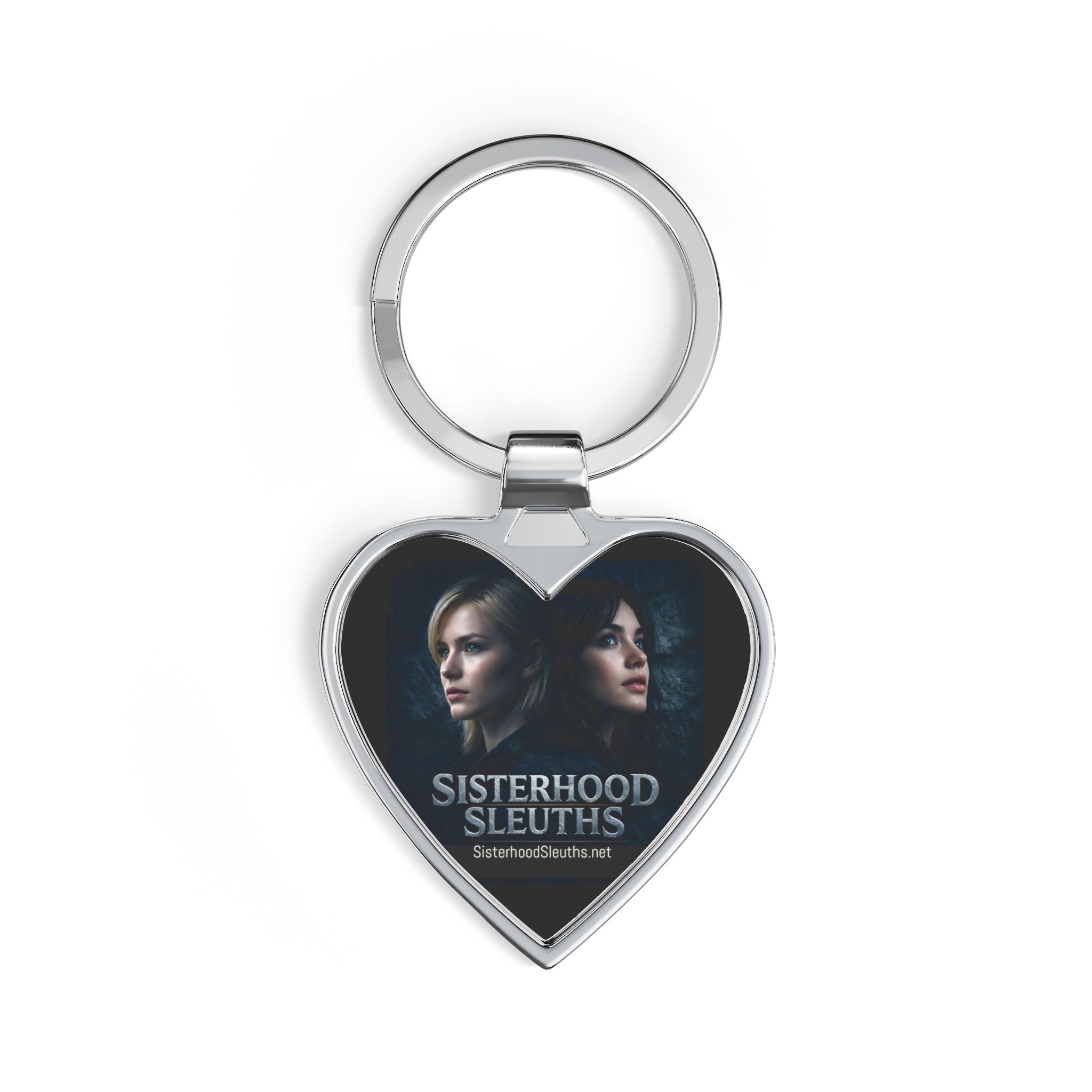 Sisterhood Sleuths Heart Keychain – Mystery TV Fans Gift