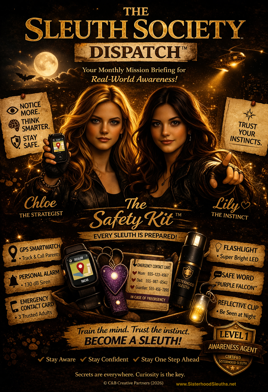 Sisterhood Sleuths Safety Kit™ | Teen Awareness Training & First Mission Workbook